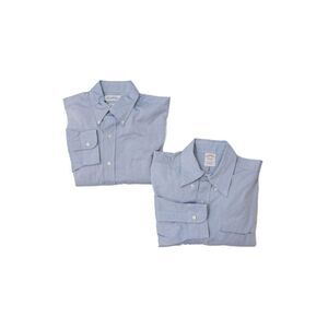 Brooks Brothers Mens Cotton Classic Polo Button Front Shirt Blue Size L